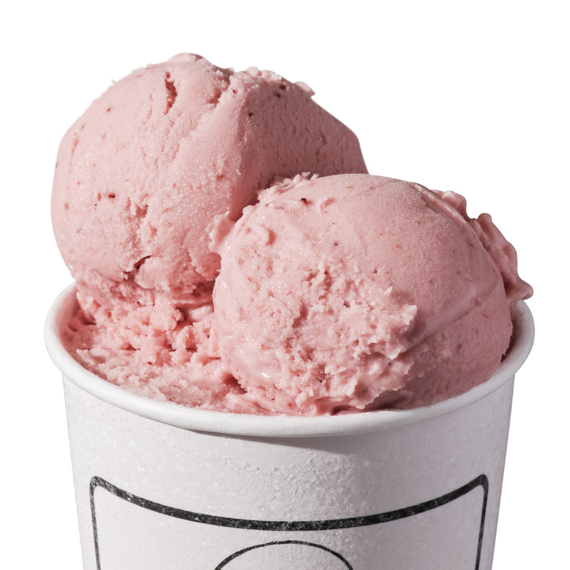 Strawberry and Coconut Water Sherbet (v)