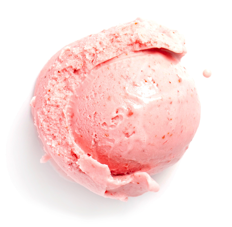 Strawberry and Coconut Water Sherbet (v)